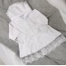 Платье для крещения с капюшоном 74-80р, белый
