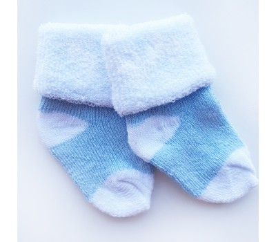 Носочки махровые, голубые 6-8 см