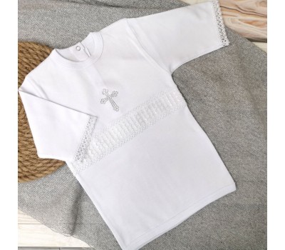 Рубашка крестильная для мальчика 62-68р, белая