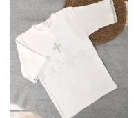 Рубашка крестильная для мальчика 62-68р, 74-80р экрю