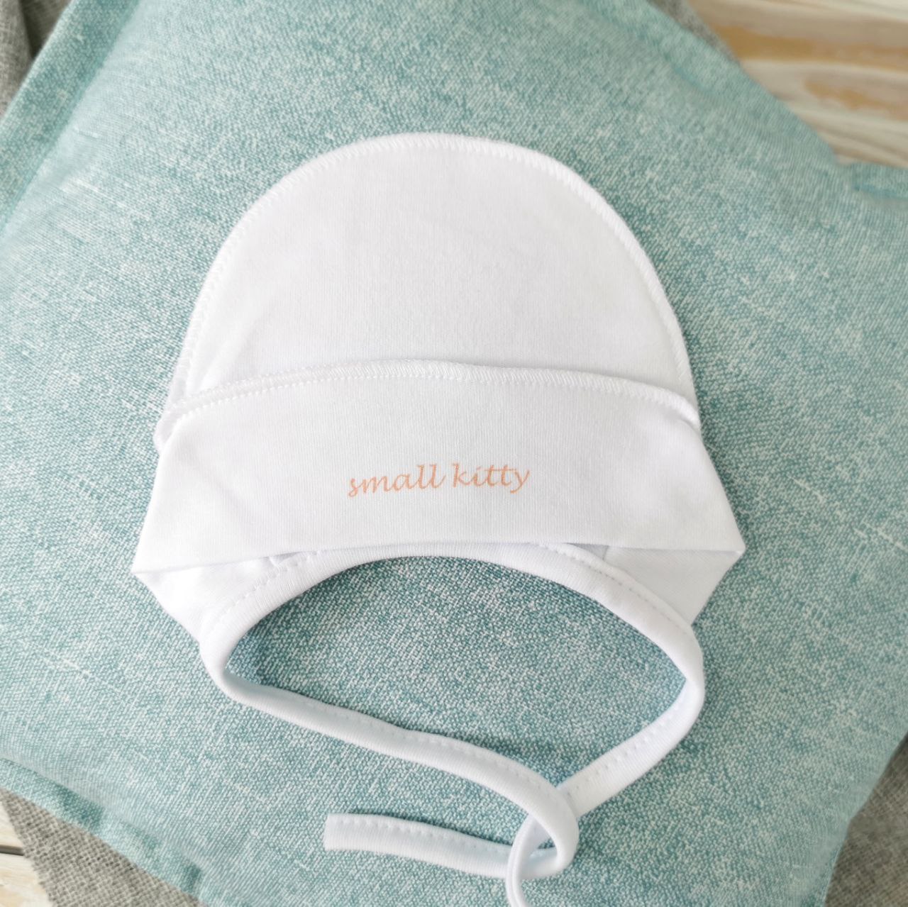 Хлопковая шапочка-чепчик для новорожденных